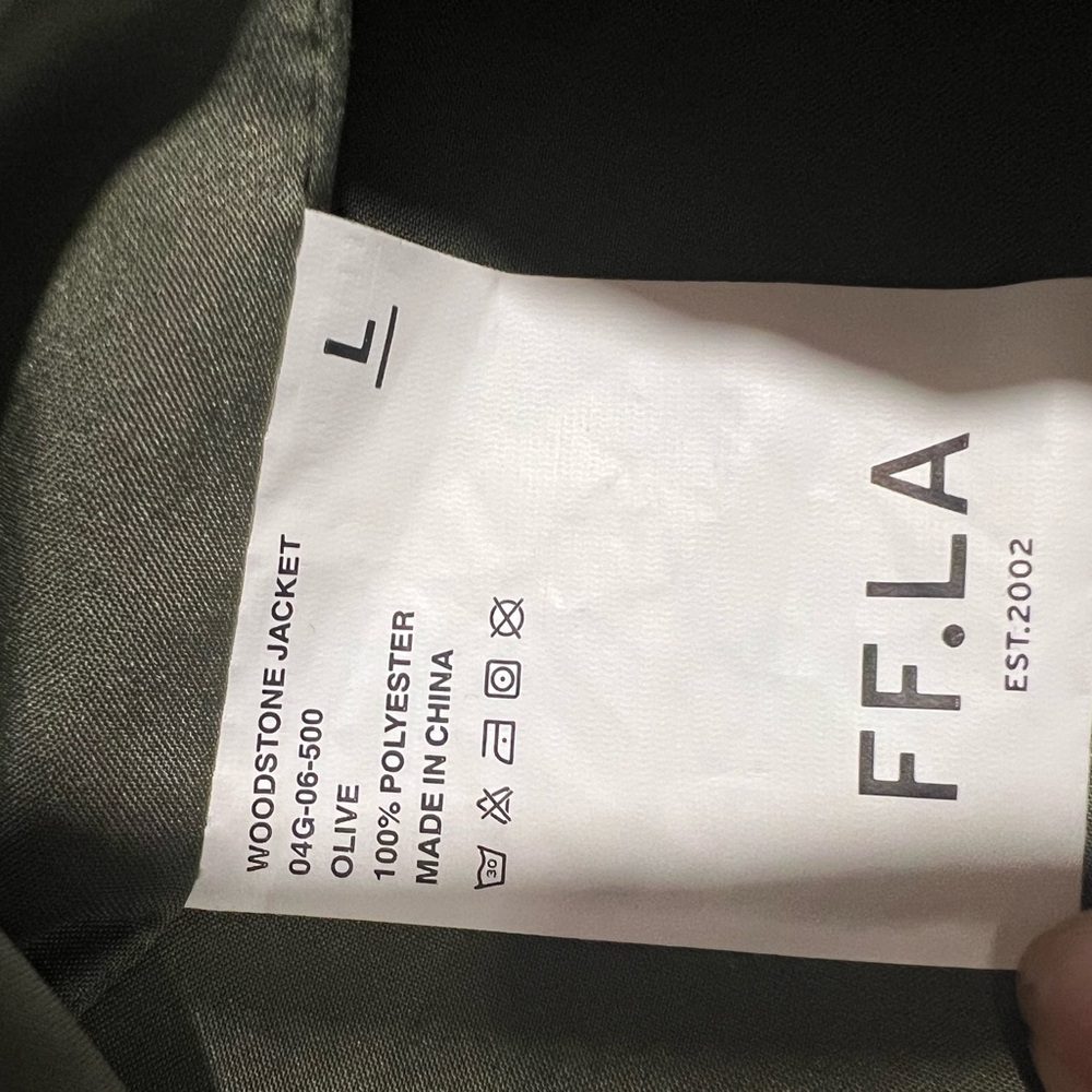 F.F LA Men's‎ Olive green woodstone jacket size large FLAWS NOTED IN LISTING - Picture 11 of 14